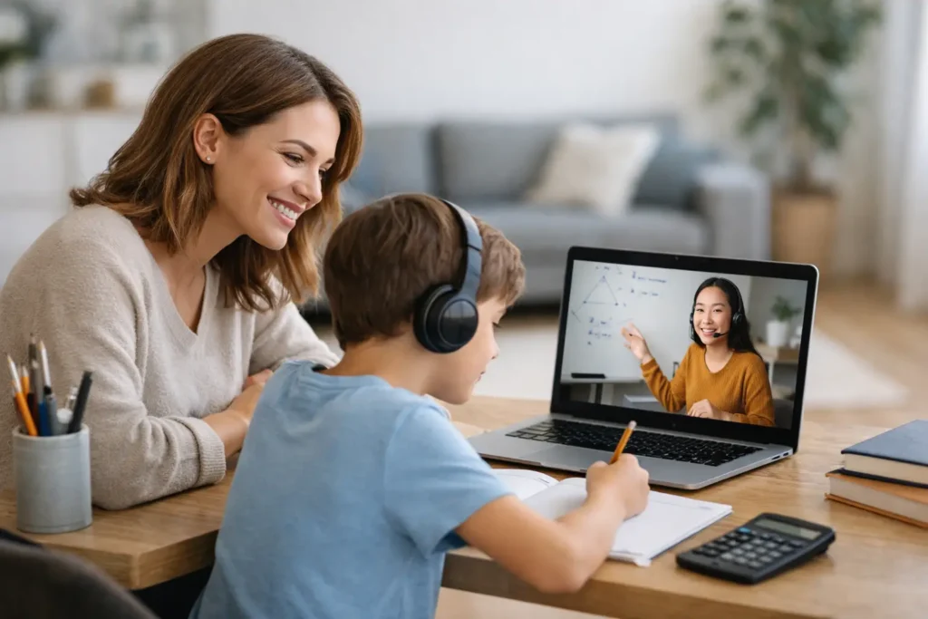 A Review of Online Math Tutoring for Families